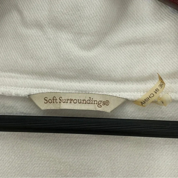 Soft Surroundings Women Small Button Funnel Neck Twill Cotton Tunic Pockets 9496 - Picture 5 of 11